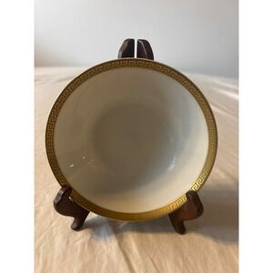 Treasure Chest Germany Small Bowls Set 6 White Gold Greek Key Excellent 5.25in